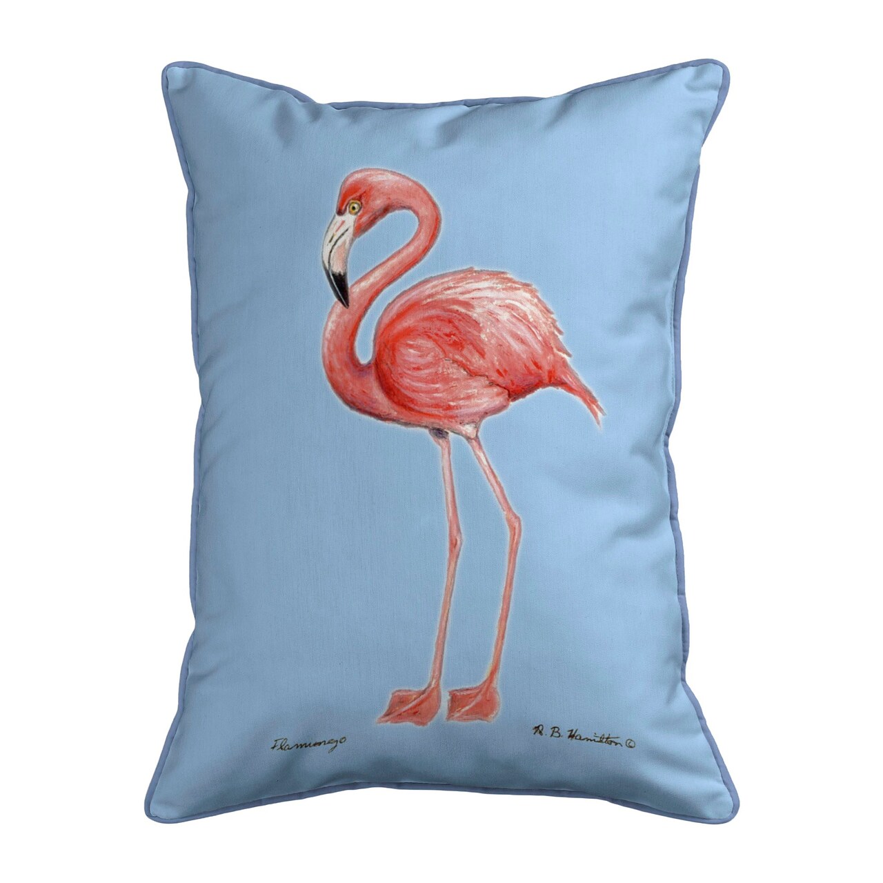 Flamingo Pillow - Light Blue - Large - Indoor/Outdoor - 16x20 - Drake